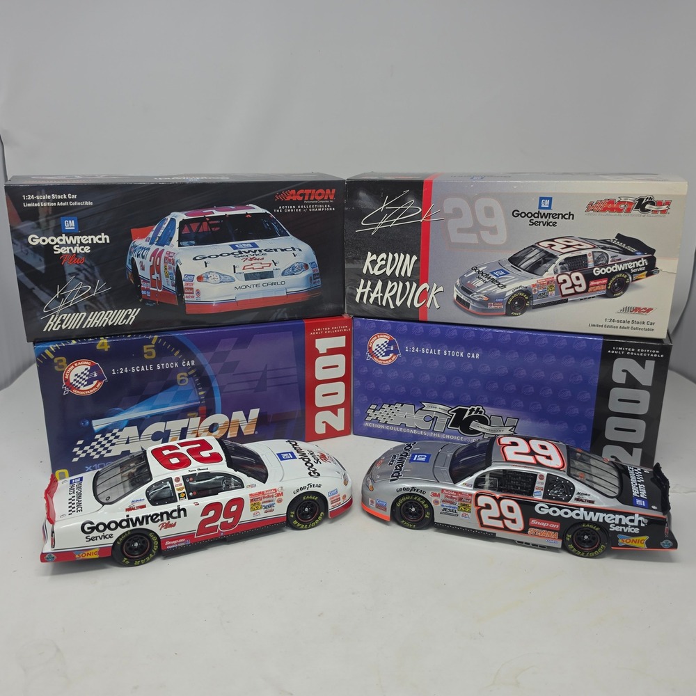 Kevin Harvick Action 1:24 Diecast Set 2001 2002 GM Goodwrench Monte Carlo RCR